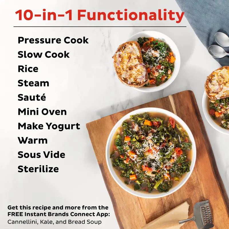 Szybkowar Instant Pot Pro o pojemności 8 litrów — inteligentne urządzenie 10 w 1 do gotowania ryżu, zbóż, zup, jogurtu i nie tylko