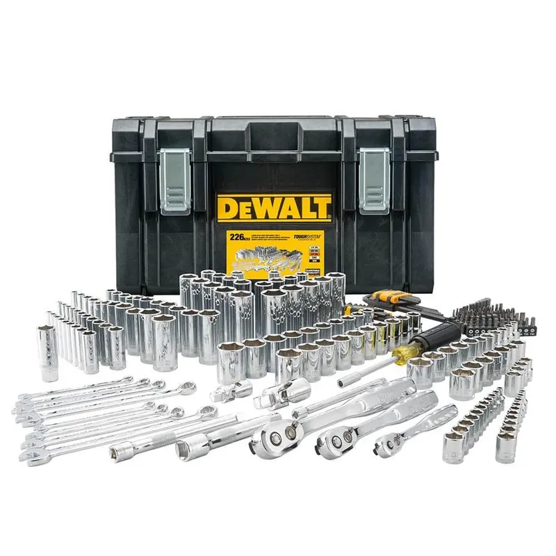 Zestaw narzędzi mechanicznych DEWALT 226 elementów ze średnią skrzynką narzędziową TOUGHSYSTEM 22 cale DWMT45226H