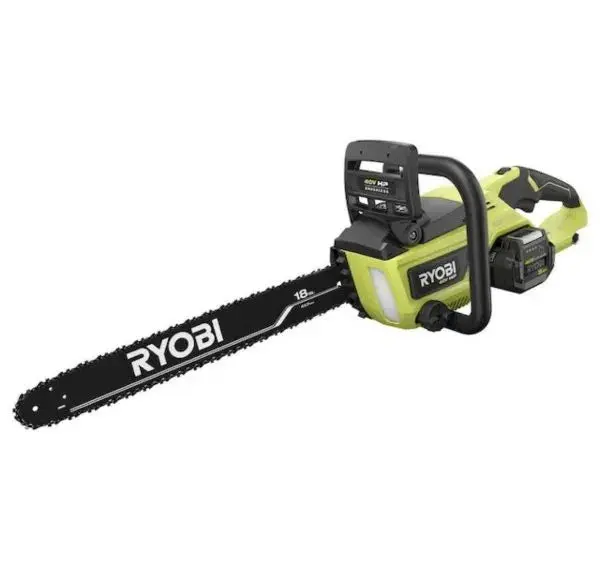 Piła łańcuchowa bezprzewodowa Ryobi 45 cm 40 V – zawiera akumulator i ładowarkę, przyjazne dla środowiska elektronarzędzie