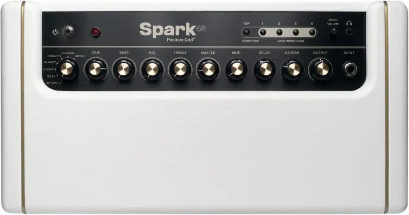 Wzmacniacz combo Pearl o mocy 40 W do ćwiczeń z gitarą elektryczną i akustyczną basową z aplikacją Spark