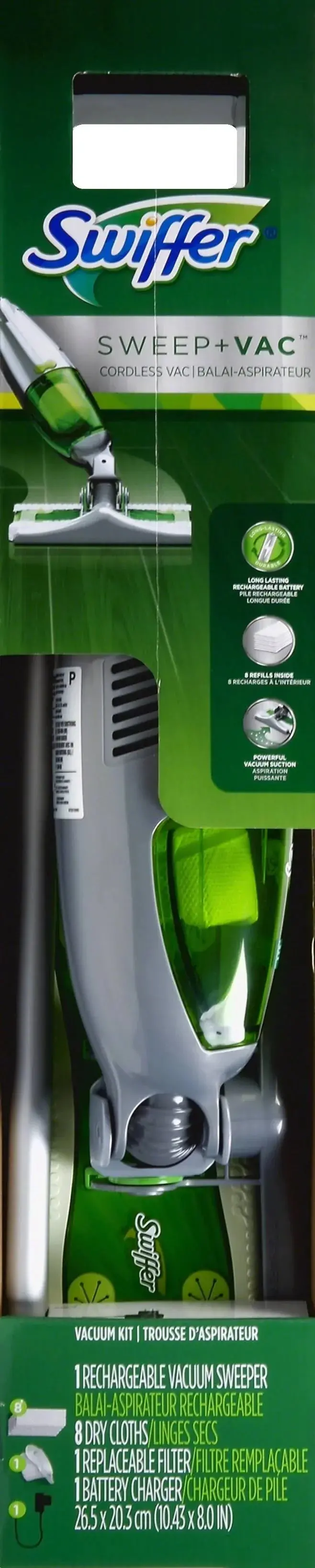 Zestaw odkurzacza bezprzewodowego Swiffer Sweep + Vac: lekki odkurzacz do twardych podłóg i dywanów