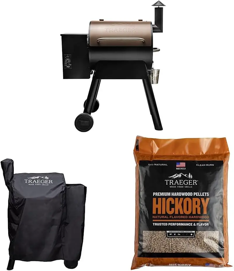 Grill i wędzarnia na pellet drzewny Traeger Pro 22, zapłon elektryczny, kompatybilny z WiFIRE™, wykończenie w kolorze brązowym