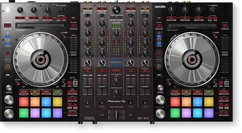 Kontroler Pioneer DJ DDJ-SX3 B-Stock – 4-kanałowy, kompatybilny z Serato DJ Pro