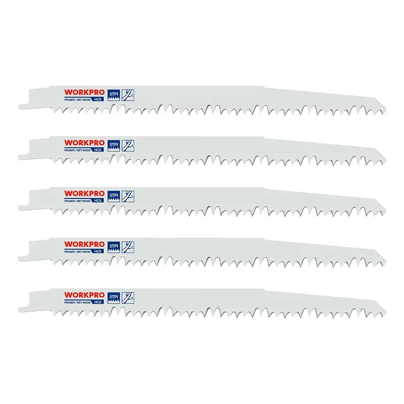 Brzeszczot do piły do ​​przycinania drewna WORKPRO – zestaw 5 brzeszczotów alternatywnych o długości 23 cm