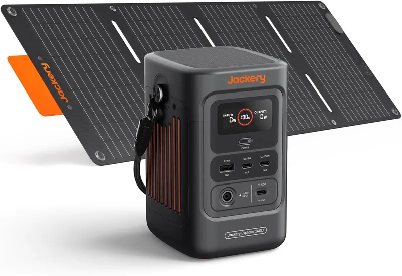 Jackery Explorer 300 przenośny generator prądu – generator z akumulatorem litowo-jonowym o mocy 293 Wh, odpowiedni do zasilania energią słoneczną