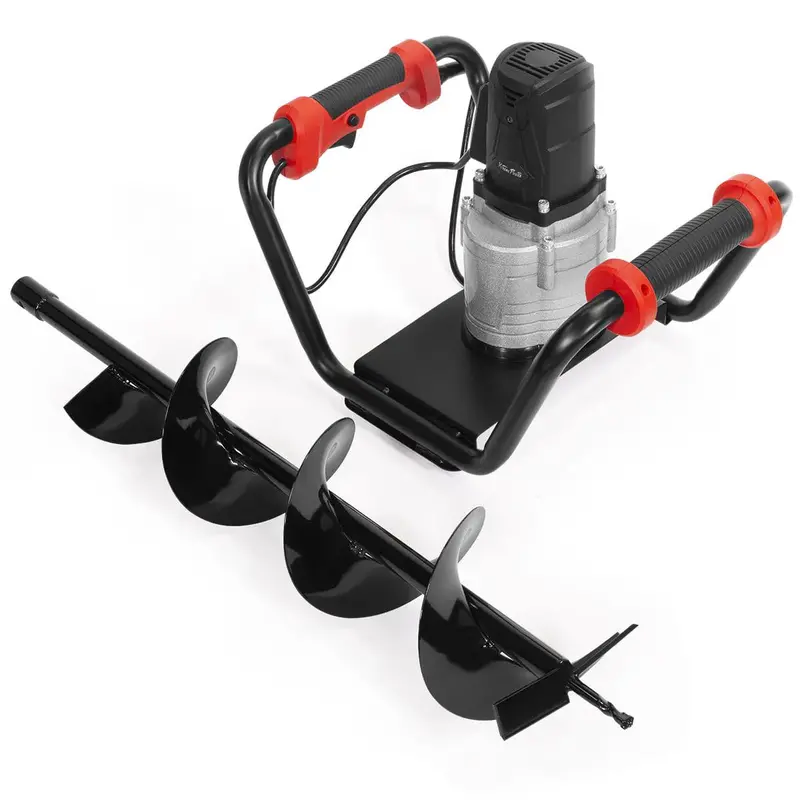 Świder glebowy XtremepowerUS 1500 W – wiertło o średnicy 15 cm, uchwyt tłumiący wibracje i blokada bezpieczeństwa