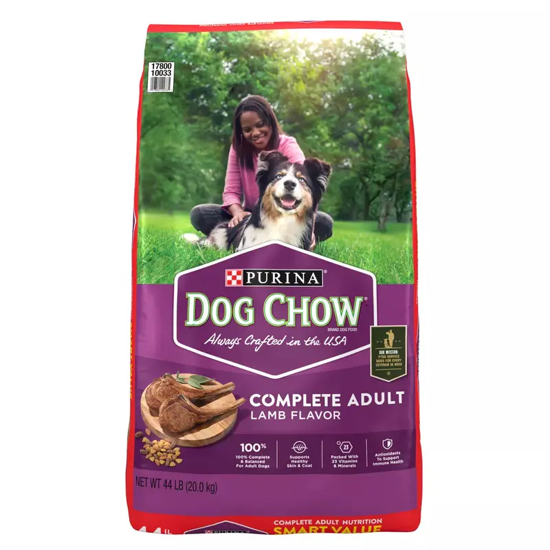 Purina Dog Chow Complete Adult Lamb and Rice, sucha karma o wysokiej zawartości białka, 20 kg