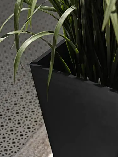 Doniczka Veradek V-Resin stożkowa do wewnątrz/na zewnątrz, zestaw 2 sztuk (76 cm, czarna)