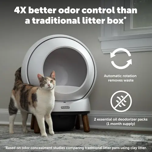 Samoczyszcząca kuweta PetSafe SmartSpin – sterowana aplikacją, 2 tygodnie czyszczenia bez użycia rąk, zaawansowana kontrola zapachu