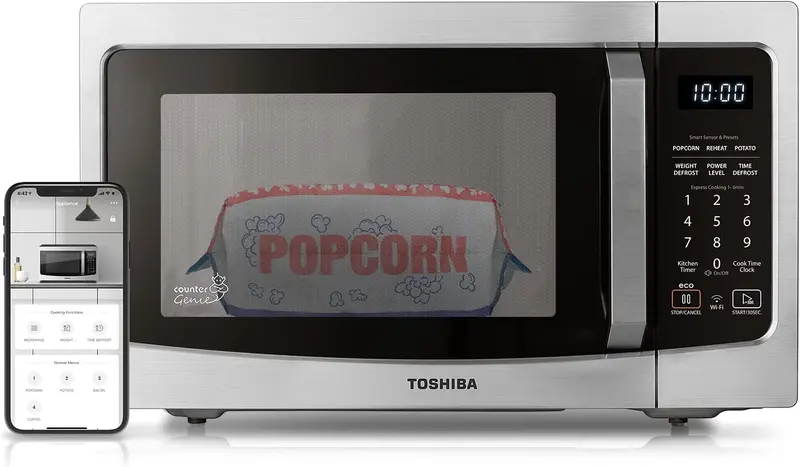 Kuchenka mikrofalowa Toshiba ML-EC42P(SS) 4 w 1 — konwekcja, frytkownica powietrzna, funkcja inteligentnego czujnika, 42 litry, wykończenie w kolorze srebrnym