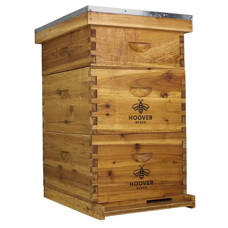 Zestaw do samodzielnego złożenia ula firmy Hoover Hives, pokryty woskiem pszczelim, dla początkujących.
