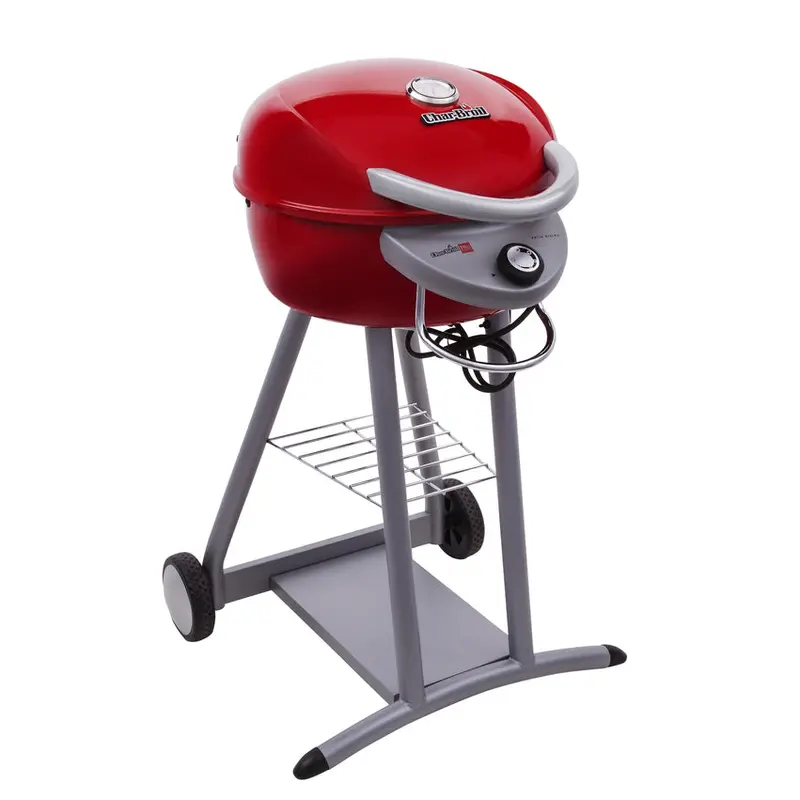 Grill elektryczny Char-Broil Patio Bistro – kompaktowa, czerwona kuchnia zewnętrzna