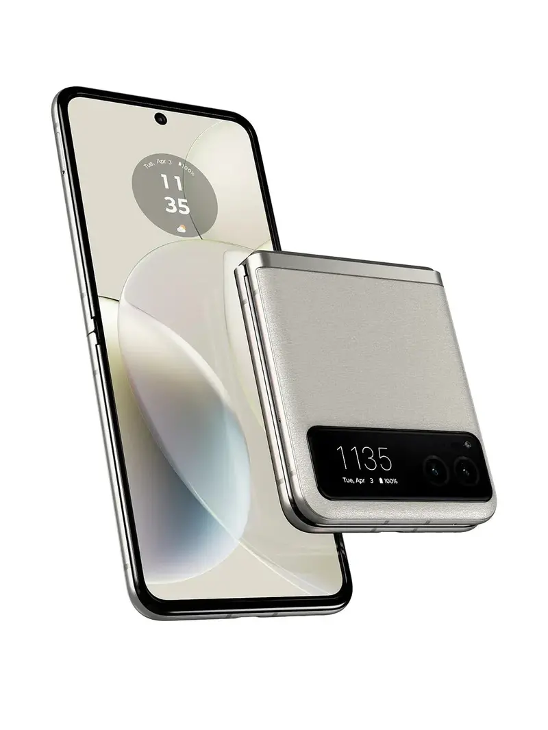 Odblokowany składany smartfon Motorola Razr 2023 – krem ​​waniliowy, 8 GB RAM + 128 GB pamięci masowej, aparat 32 MP, kompaktowa konstrukcja (73,95 × 170,82 × 7,35 mm)