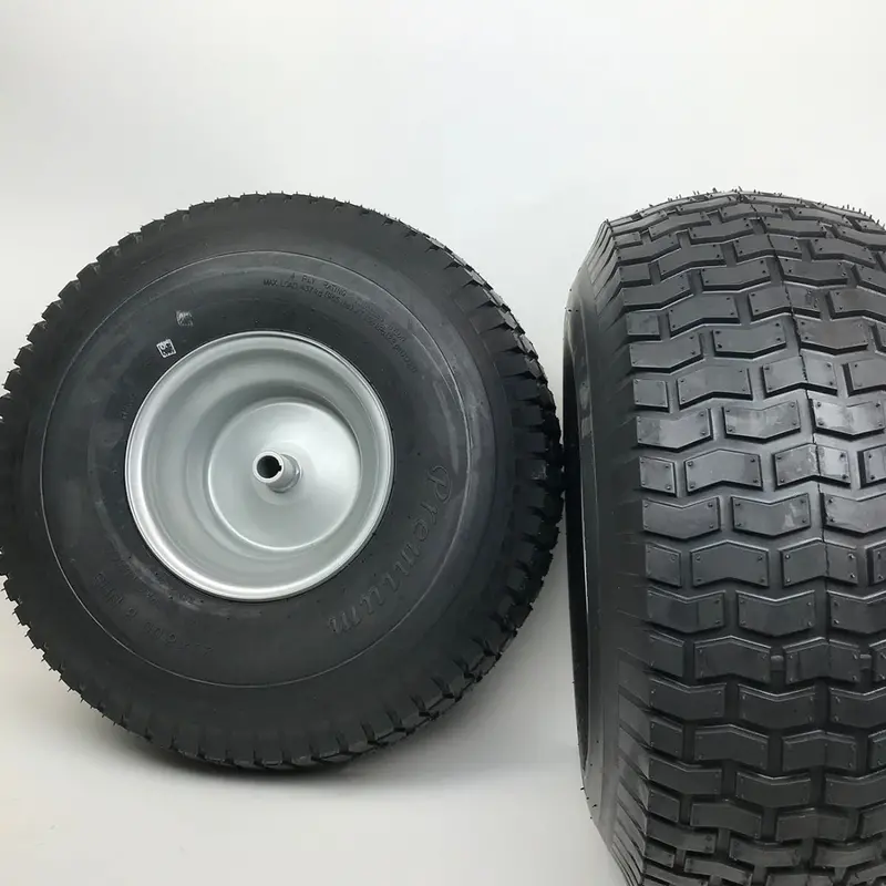 Zestaw 2 sztuk – opona i felga do kosiarki w kolorze srebrnym 20×8.00-8 – Kompatybilne z wałem 3/4 cala