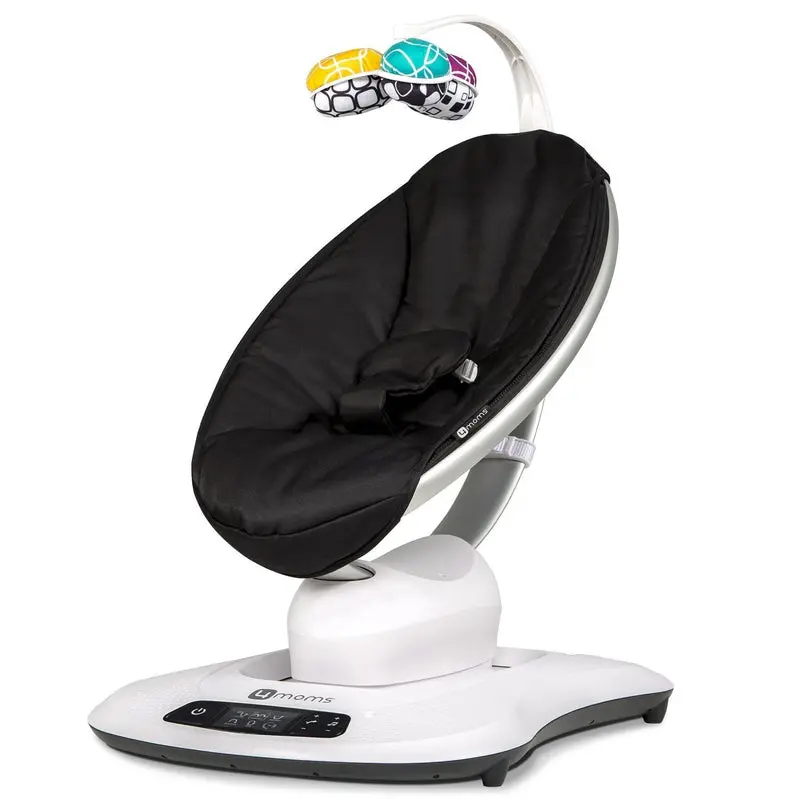 Huśtawka dla niemowląt 4moms mamaRoo 4 – kołysanki kompatybilne z technologią Bluetooth, z wieloma ruchami i 5 trybami uspokajania