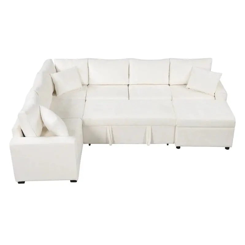 Narożnik modułowy z rozkładanym łóżkiem – rozkładana sofa do małych pomieszczeń