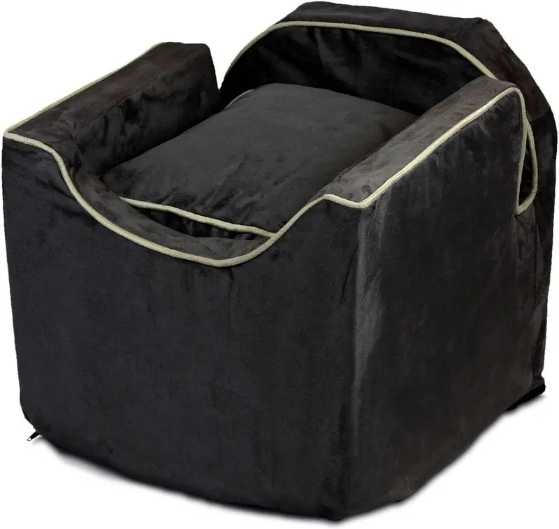 Fotelik samochodowy Lookout I dla psa – fotelik samochodowy dla małych psów (2,3–6,8 kg), materiał Black Diamond ze zmywalnym pokrowcem.