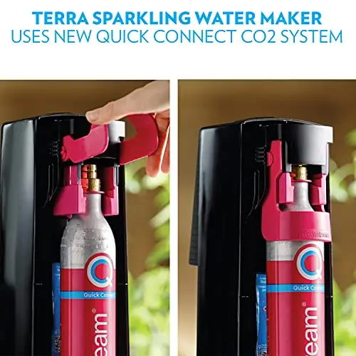 Urządzenie do produkcji wody gazowanej SodaStream Terra (czarne) z CO2, butelką DWS i Bubly Drop