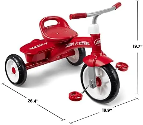 Radio Flyer Red Rider Trike – trójkołowy rower terenowy dla dzieci w wieku od 2,5 do 5 lat (dostępny wyłącznie na Amazon)