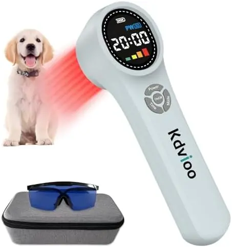 Urządzenie do terapii laserowej o długości fali 4x980nm + 16x660nm + 4x810nm przeznaczone dla zwierząt, psów i kotów, łagodzące ból i wykazujące działanie przeciwzapalne.