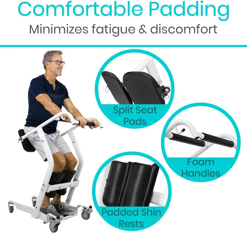 Podnośnik pacjenta Vive Sit-Stand – solidne urządzenie zapewniające bezpieczną mobilność osobom starszym i wsparcie dla opiekunów.