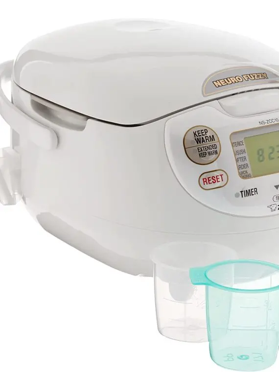 Urządzenie do gotowania ryżu Zojirushi Neuro Fuzzy – model premium o pojemności 5,5 filiżanek, wyprodukowane w Japonii, inteligentna technologia gotowania