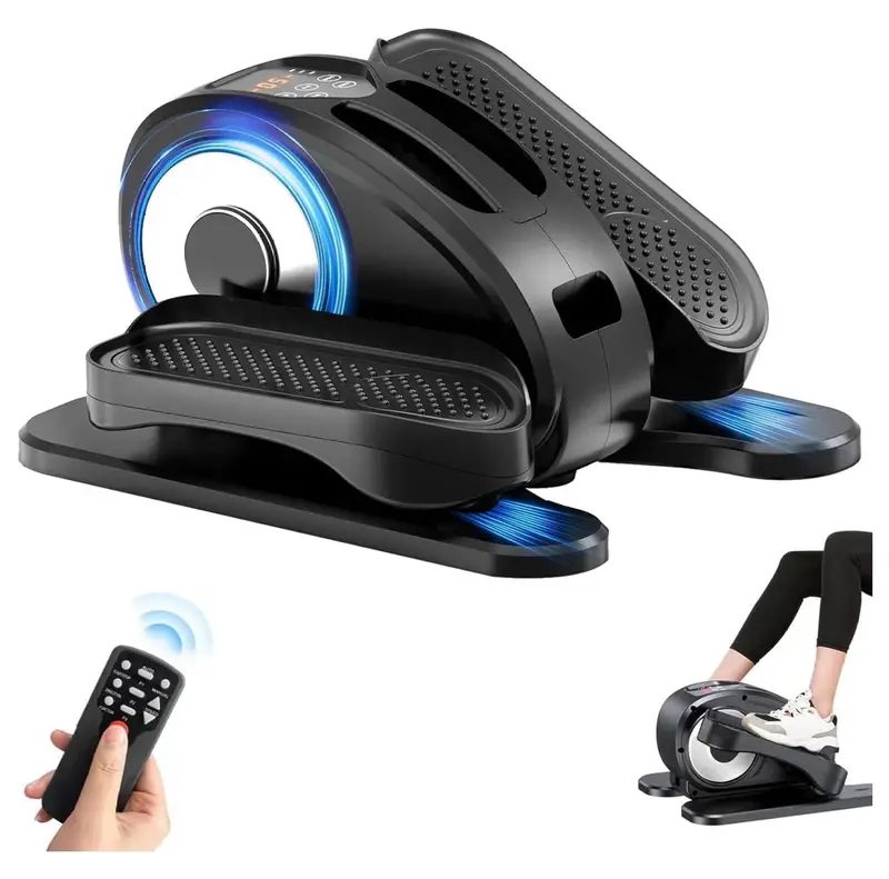 Kompaktowy, miniaturowy trenażer eliptyczny pod biurkiem – w pełni zmontowany, cichy i przenośny trenażer nóg do użytku domowego