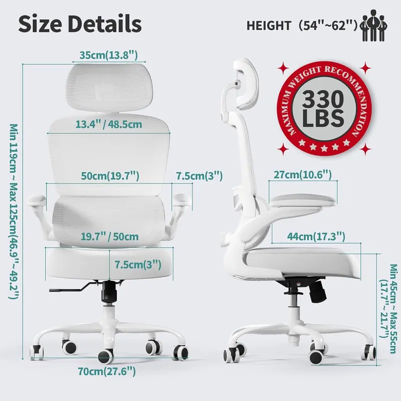 Ergonomiczny fotel biurowy z siatkowym oparciem – nośność 150 kg, kółka i konstrukcja odpowiednia do gier.