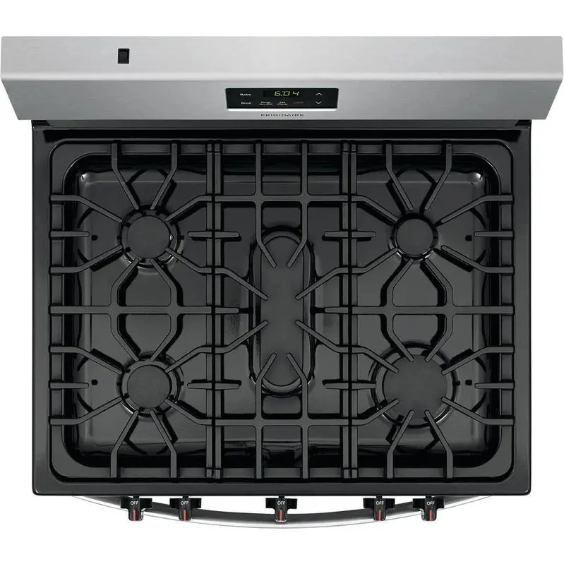 Frigidaire FCRG3052AS – wolnostojąca kuchenka gazowa ze stali nierdzewnej o szerokości 76 cm (30 cali) z pięcioma palnikami