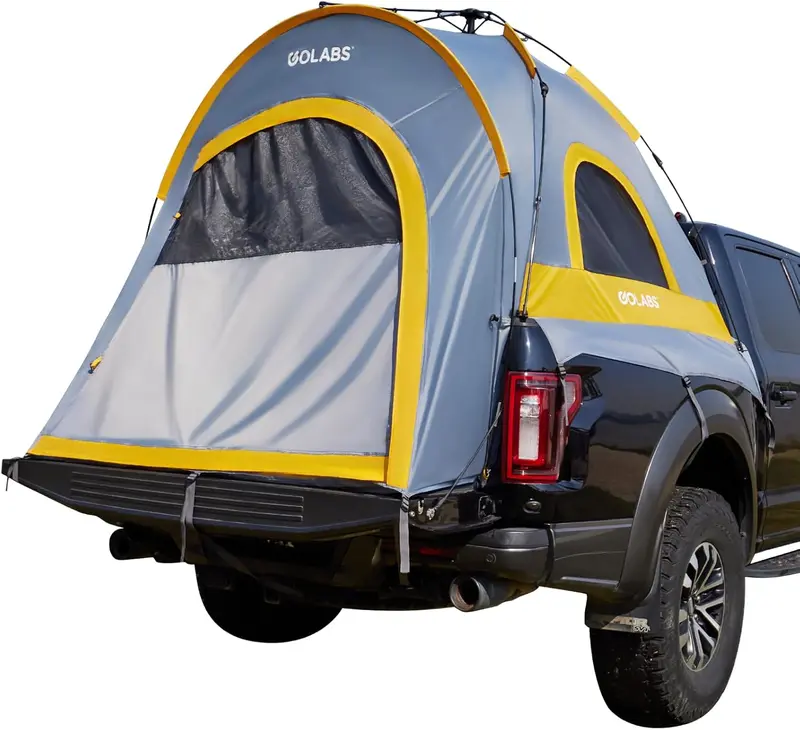 Namiot kempingowy Golabs Truck Tent — gotowy do montażu namiot kempingowy dla 2 osób do samochodów ciężarowych o długości od 1,68 do 1,98 metra z pokrowcem przeciwdeszczowym