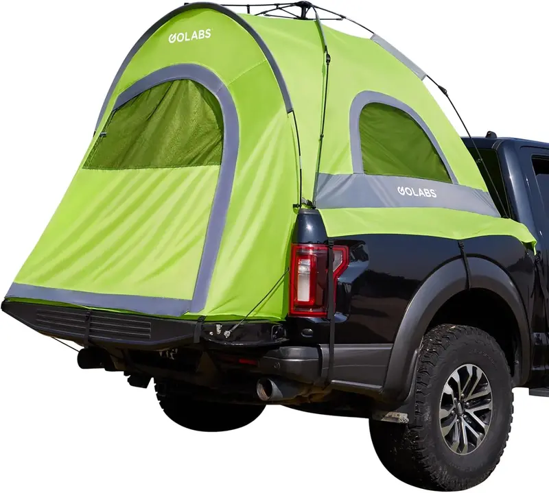 Namiot kempingowy Golabs Truck Tent — gotowy do montażu namiot kempingowy dla 2 osób do samochodów ciężarowych o długości od 1,68 do 1,98 metra z pokrowcem przeciwdeszczowym