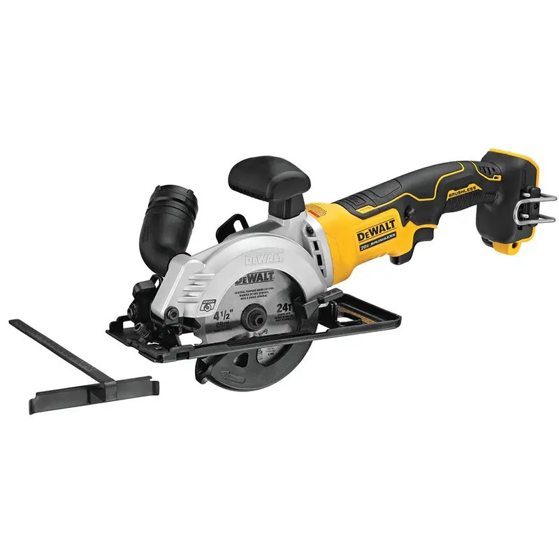 Piła tarczowa DeWALT DCS571B Atomic, 20 V MAX bezszczotkowa, akumulatorowa, brzeszczot 4-1/2 cala (narzędzie oddzielnie)