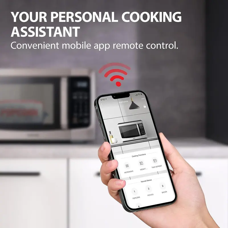 Toshiba ML-EC42P(SS) 4 w 1 kuchenka mikrofalowa do zabudowy – konwekcja, frytkownica powietrzna, czujnik Smart Cook, 42 ​​litry, 1000 W, srebrna