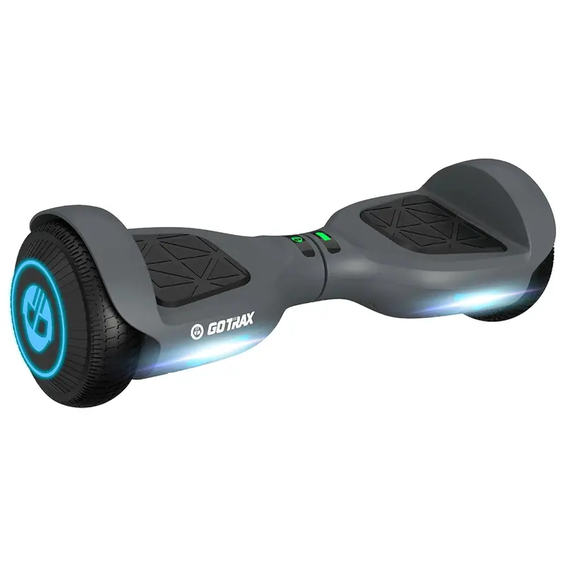 Gotrax EDGE Hoverboard, koła LED 16,5 cm, dwa silniki, certyfikat UL2272, 10 km/h, samobalansujący, czarny