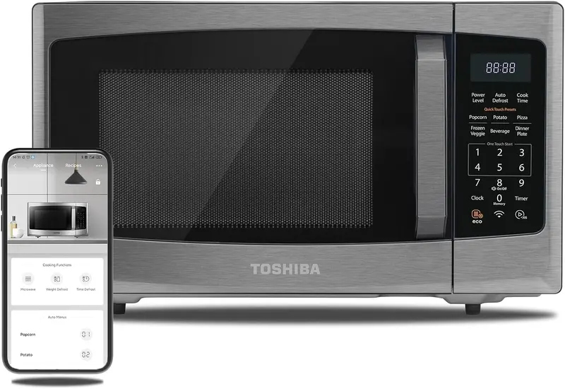 Kuchenka mikrofalowa Toshiba ML-EC42P(SS) 4 w 1 — konwekcja, frytkownica powietrzna, funkcja inteligentnego czujnika, 42 litry, wykończenie w kolorze srebrnym