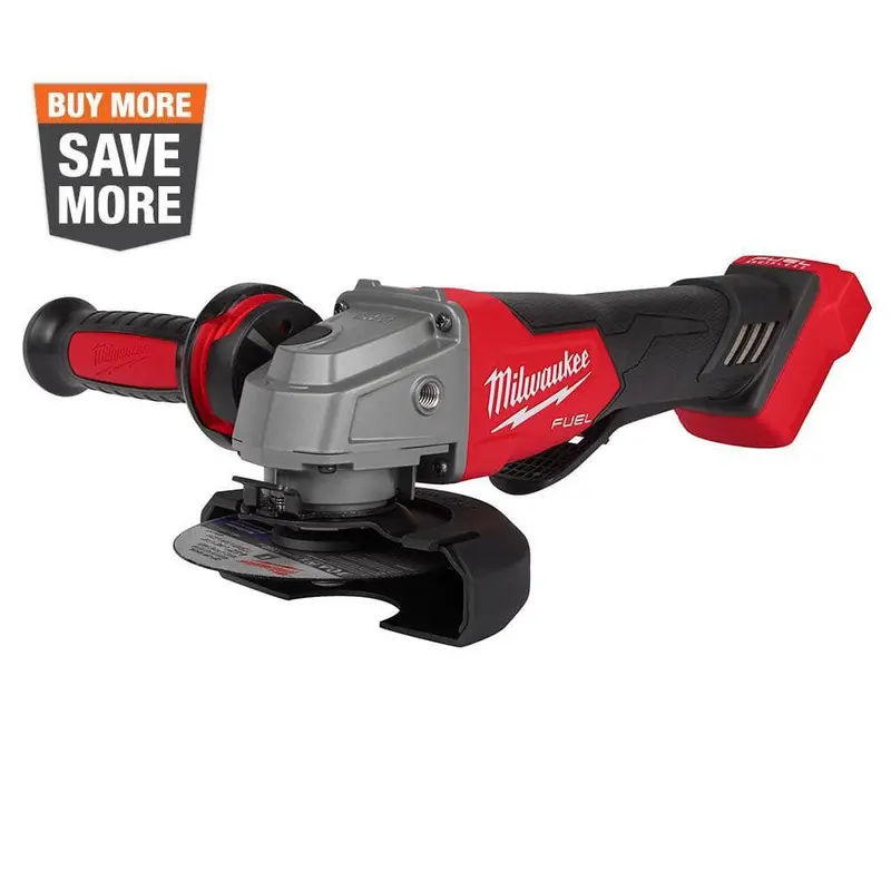 Szlifierka kątowa bezszczotkowa Milwaukee M18 FUEL 18 V litowo-jonowa, 4-1/2 cala/5 cali z włącznikiem łopatkowym (tylko narzędzie) 2880-20