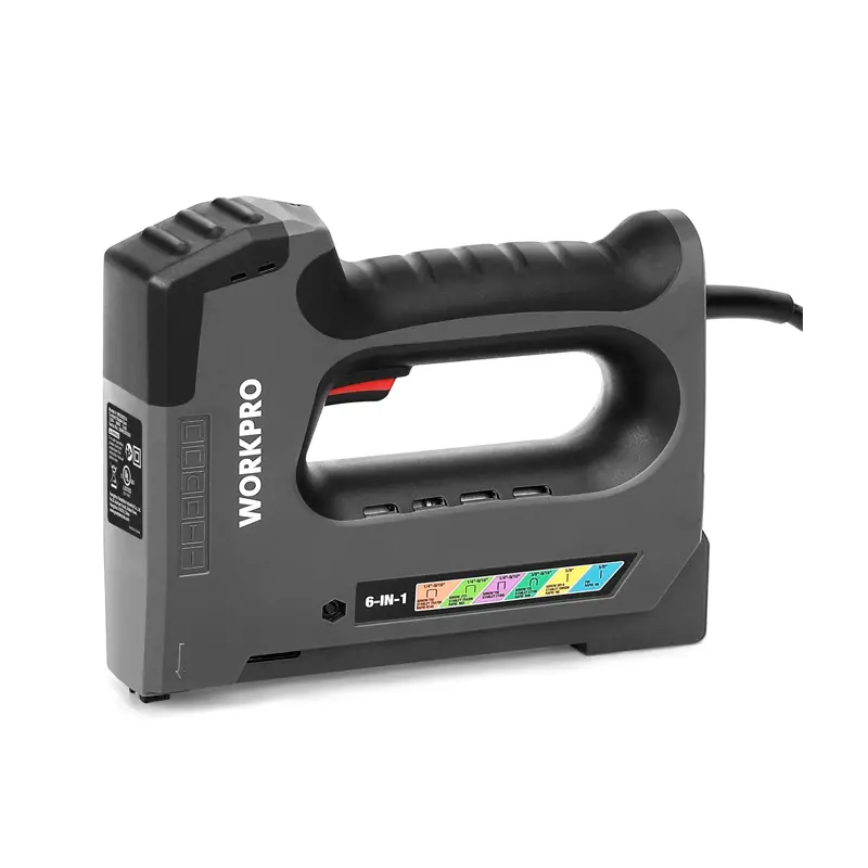 WORKPRO 110 V 6 w 1 elektryczny zszywacz i gwoździarka do prac stolarskich i projektów DIY