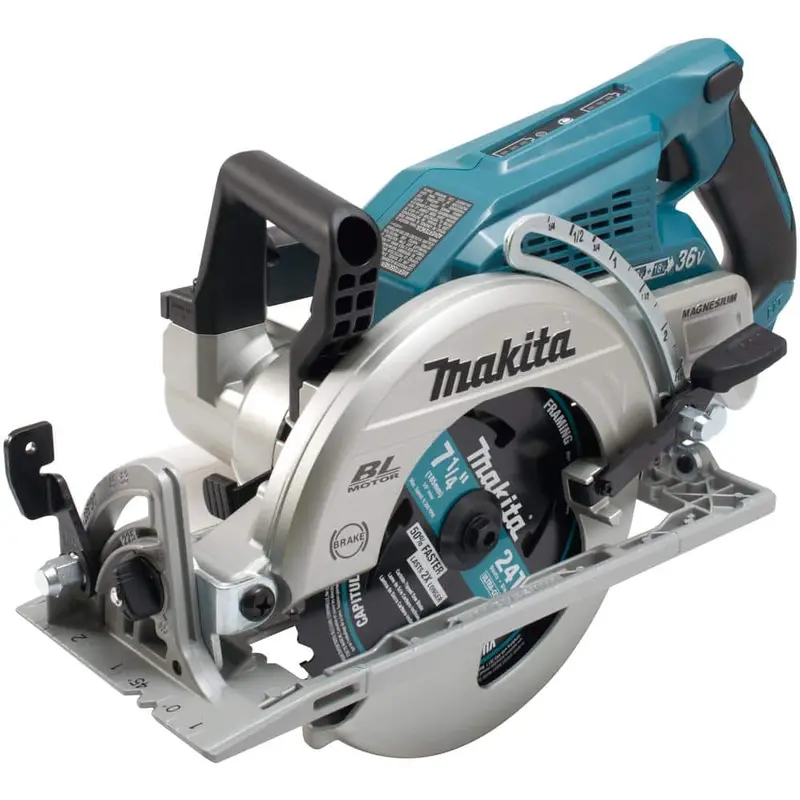 Makita 18V X2 LXT 5,0 Ah litowo-jonowa (36 V) bezszczotkowa akumulatorowa pilarka tarczowa z rękojeścią tylną 7-1/4