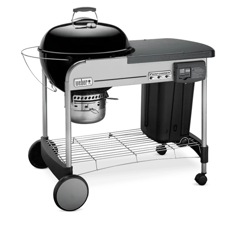 Grill węglowy Weber Performer Deluxe 22 cale – czarny premium z wbudowaną szufladą na popiół