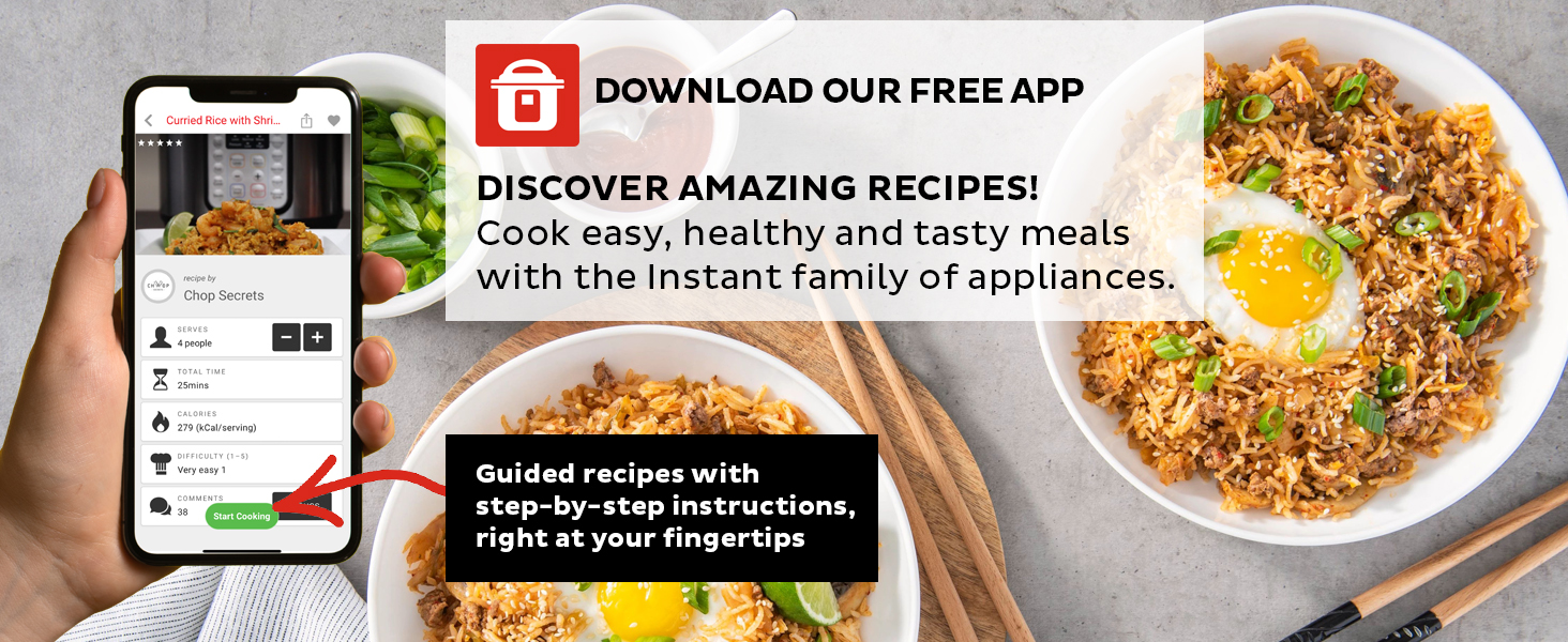 Aplikacja z przepisami na dania instant Pot