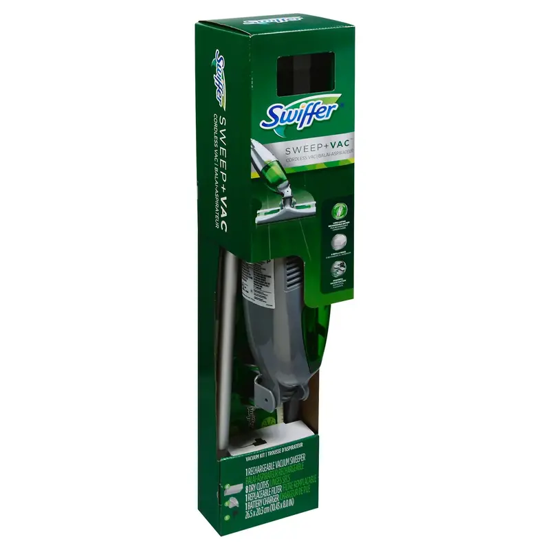 Zestaw odkurzacza bezprzewodowego Swiffer Sweep + Vac: lekki odkurzacz do twardych podłóg i dywanów