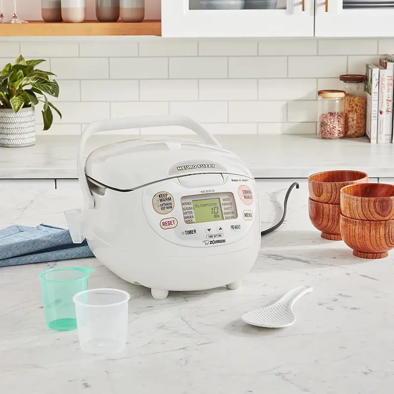 Urządzenie do gotowania ryżu Zojirushi Neuro Fuzzy – model premium o pojemności 5,5 filiżanek, wyprodukowane w Japonii, inteligentna technologia gotowania