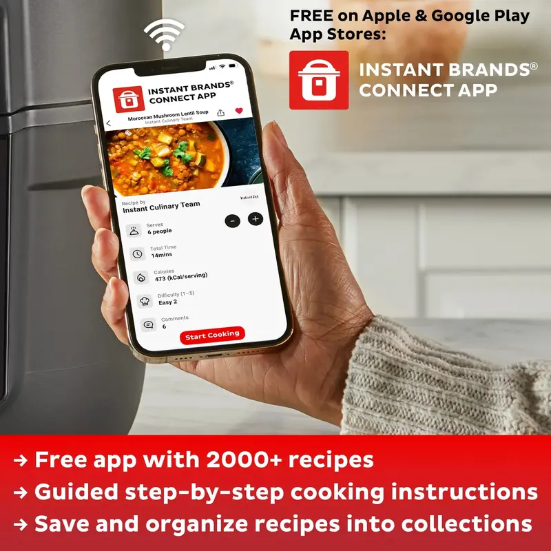 Szybkowar Instant Pot Pro o pojemności 8 litrów — inteligentne urządzenie 10 w 1 do gotowania ryżu, zbóż, zup, jogurtu i nie tylko