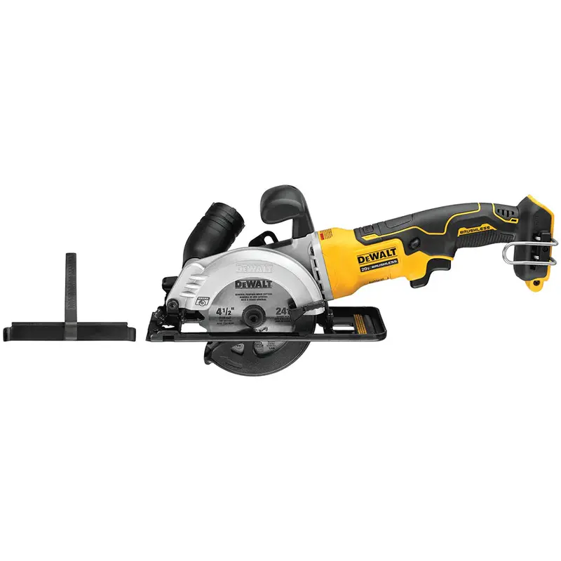 Piła tarczowa DeWALT DCS571B Atomic, 20 V MAX bezszczotkowa, akumulatorowa, brzeszczot 4-1/2 cala (narzędzie oddzielnie)