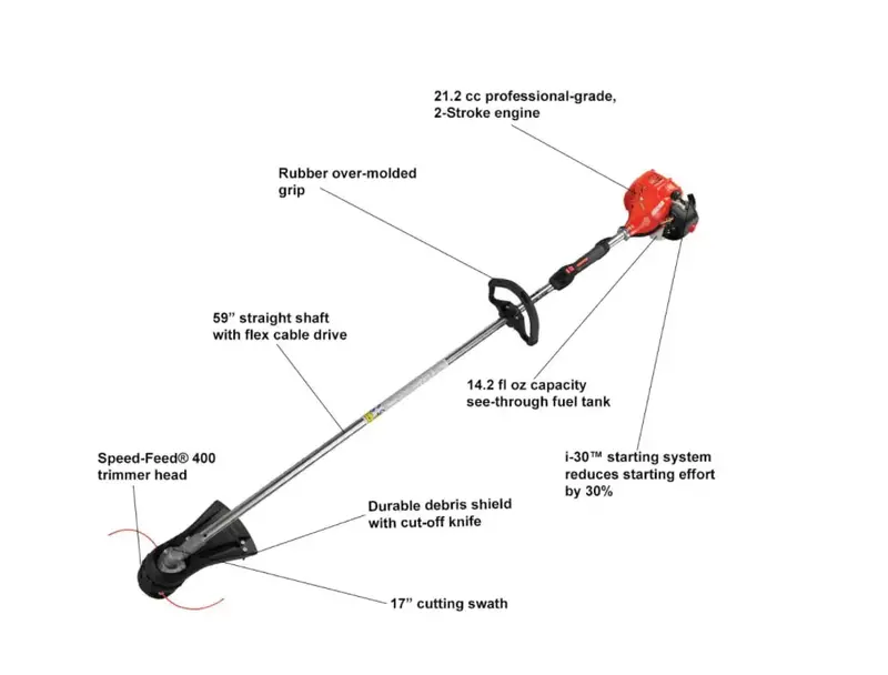 Podkaszarka spalinowa ECHO SRM-225 o pojemności 21,2 cm³ do prostowania drzew i krzewów