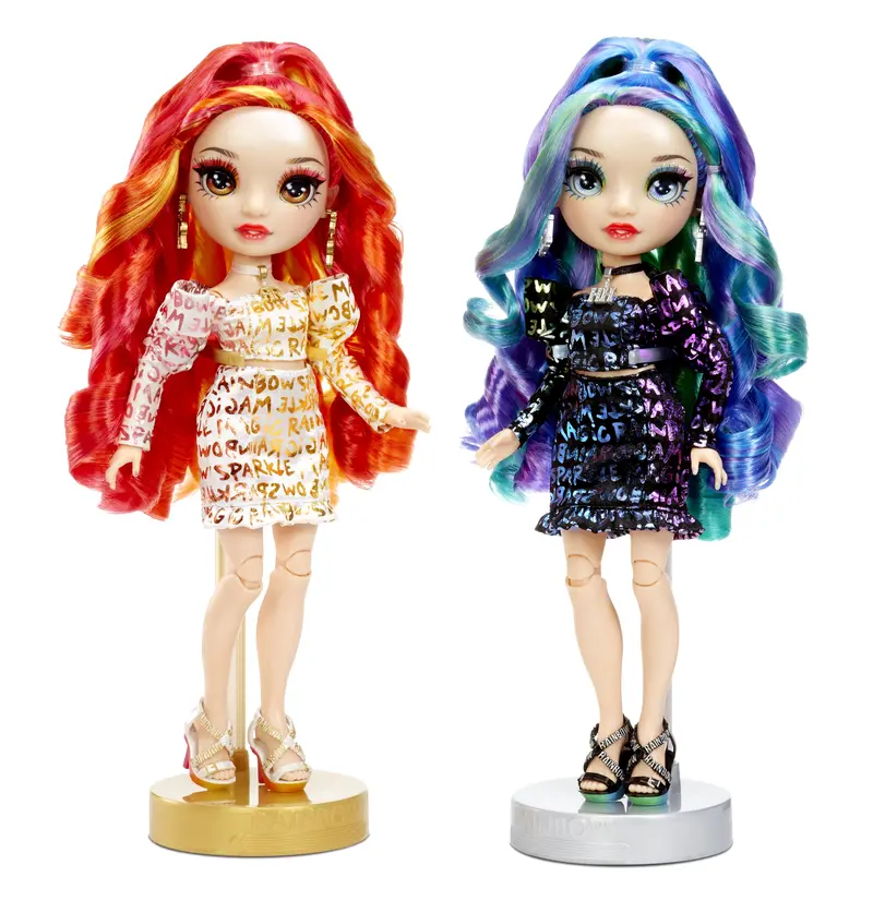 Lalki Rainbow High Fashion, specjalna edycja bliźniacza (zestaw 2 sztuk), Laurel i Holly De'Vious
