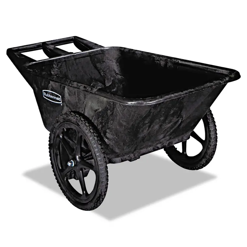 Wózek rolniczy Rubbermaid Commercial Big Wheel, ładowność 136 kg, 83,5 cm szerokości x 147 cm głębokości x 71,5 cm wysokości, czarny - RCP5642BLA