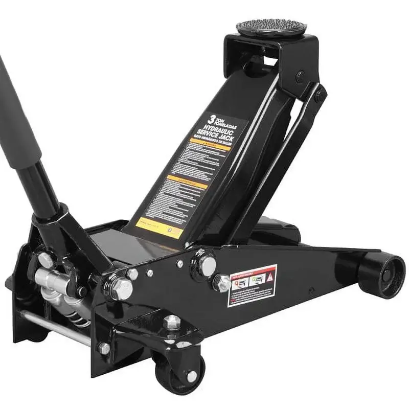 Podnośnik hydrauliczny o udźwigu 3 ton, wytrzymały – podwójna pompa szybkiego podnoszenia, wykończenie w kolorze czarnym, model W8303-B