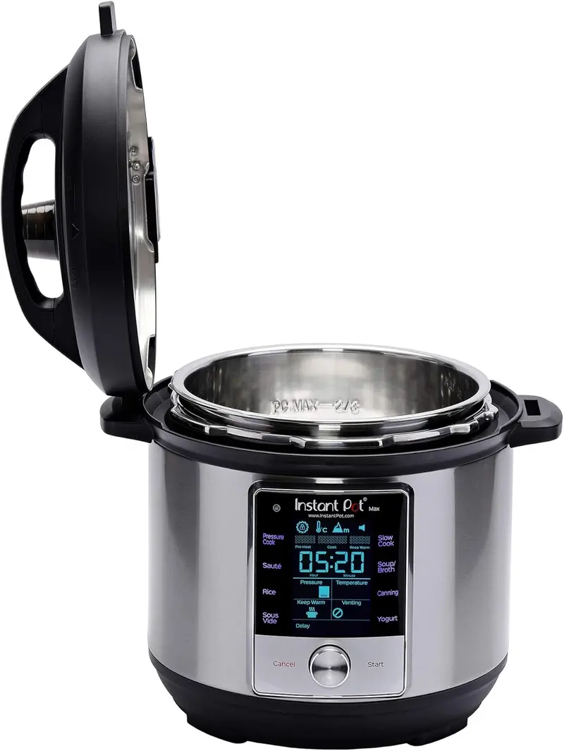 Szybkowar Instant Pot MAX 6 Quart Smart Pressure Cooker – 15 PSI, tryb próżniowy, sterowanie za pomocą ekranu dotykowego, stal nierdzewna