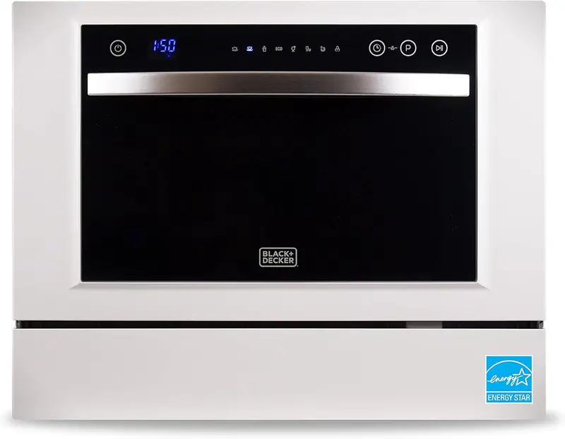 Zmywarka blatowa BLACK+DECKER, 6 kompletów naczyń, 7 programów mycia, wyświetlacz LED
